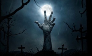 Create meme: horror, from the grave, zombie hand from the grave