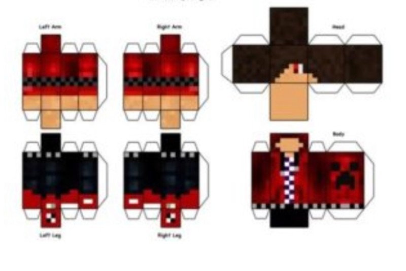 Create meme: skins from minecraft made of paper, minecraft paper skin schemes, minecraft from paper steve