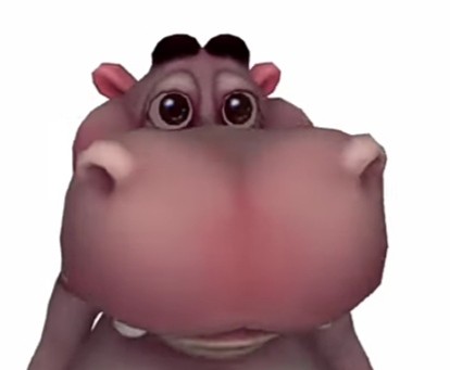 Create meme: Hippo , behemoth on a white background, Hippo 