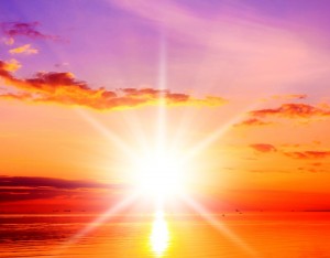 Create meme: sun nature, sunset, the rays of the sun