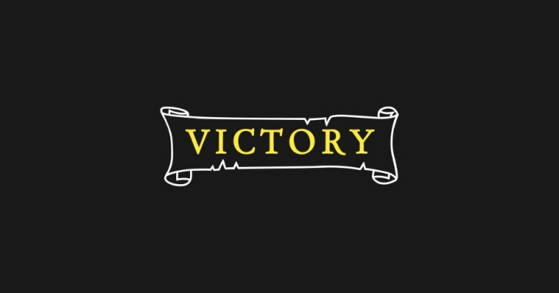 Создать мем: надпись victorious, логотип ресторана, victory слово