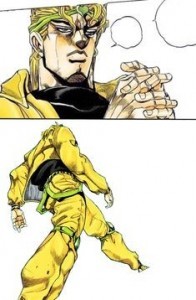 Create meme: dio goes to jotaro meme, dio and jotaro meme, jojo vs dio