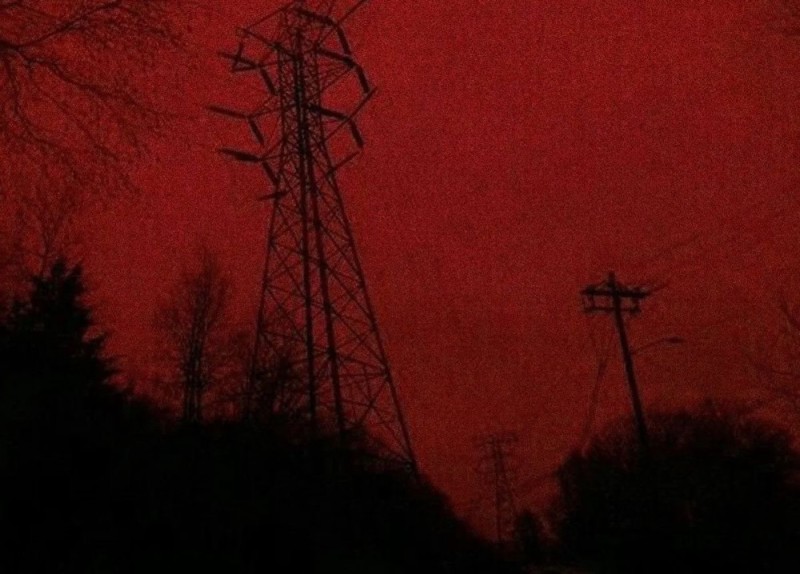 Create meme: Aesthetics are red, red sky, natural electricity