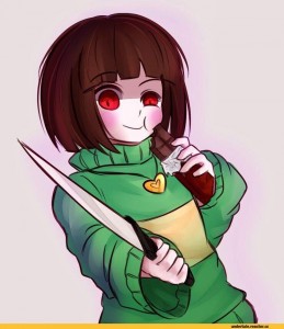 Create meme: Chara and frisk death, Chara undertail art, Chara undertail