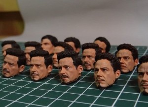 Create meme: figures, Tony stark head, head