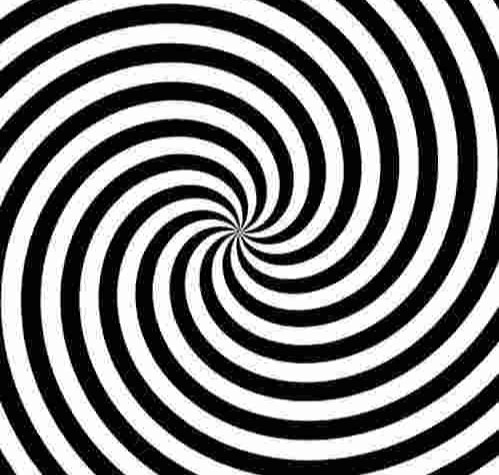 Создать мем: оптические иллюзии черно белые, фон гипноз, гипноз спираль