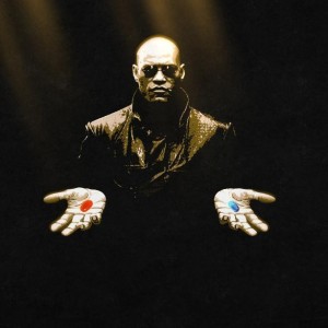 Create meme: matrix Morpheus pills, Morpheus 2 tablets, morpheus