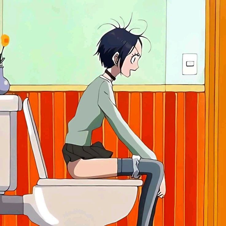 Create meme: anime girl on the toilet, anime, anime nana