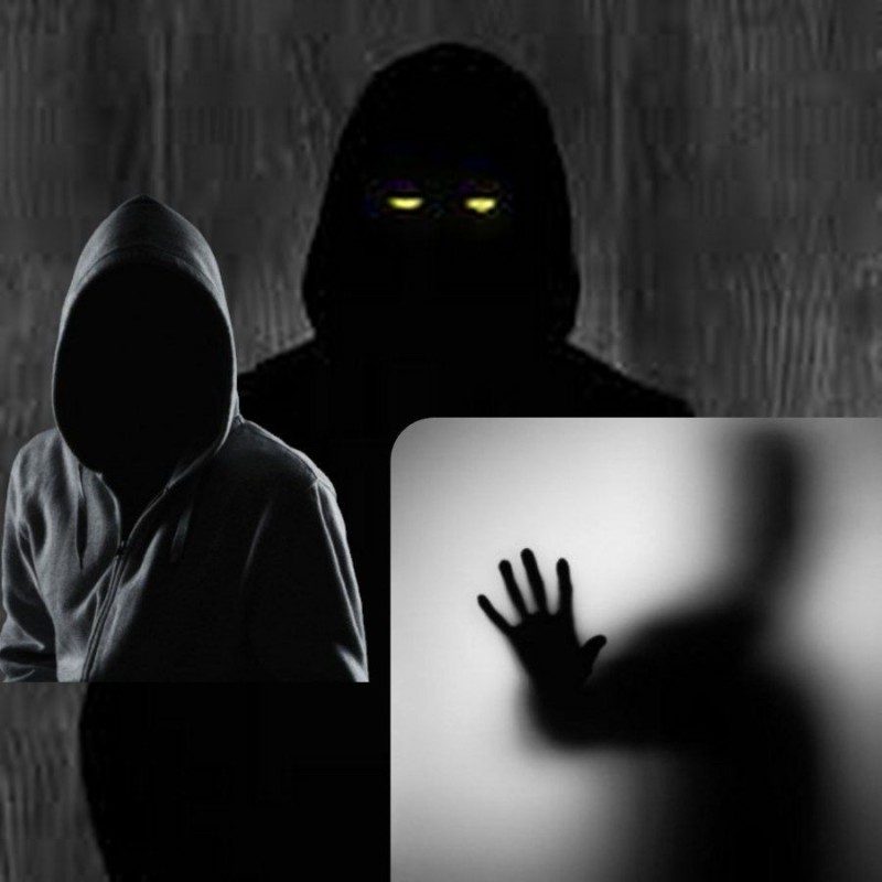 Create meme: the shadow in the hood, mysterious hooded man, Hiding in the dark