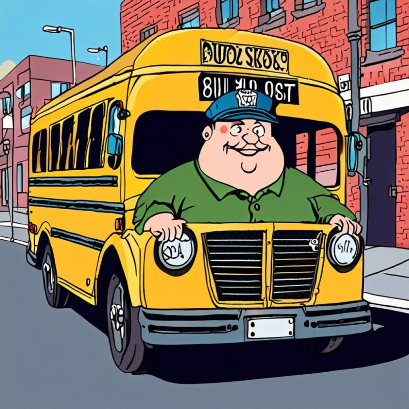 Create meme: cartoon bus, school buses, bus drawings