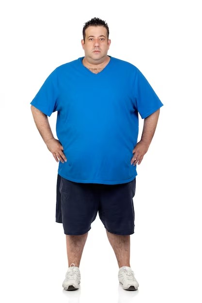 Create meme: fat man in a photoshop t-shirt, the guy in the blue T-shirt is fat, fat man in a t-shirt