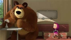 Create meme: cartoon Masha and the bear, Russia 1 Masha and the bear cartoon morning, Masha and the bear bear