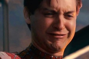 Create meme: Peter Parker Tobey Maguire, spider-man, crying Tobey Maguire