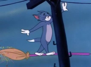 Создать мем: gif, том и джерри мультфильм 1940 ютуб, ведьма из том и джерри