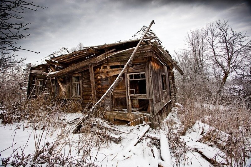 Create meme: abandoned village, abandoned house, abandoned house in the village