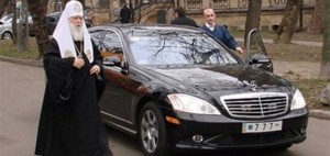 Create meme: Patriarch Kirill on Mercedes