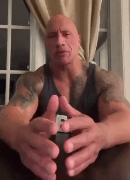 Create meme: bald jocks, the rock meme, flash video