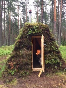 Create meme: dugout, a tent in the woods