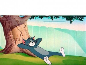 Create meme: cat, Tom and Jerry