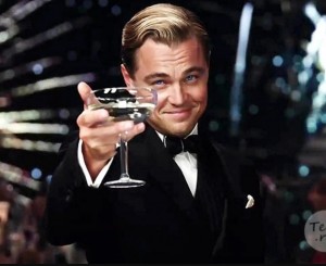 Create meme: DiCaprio Gatsby, Gatsby DiCaprio with a glass of, Leonardo DiCaprio with a glass of