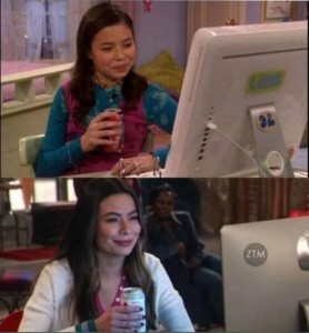 Создать мем: скриншот, icarly, миранда косгров дэн шнайдер