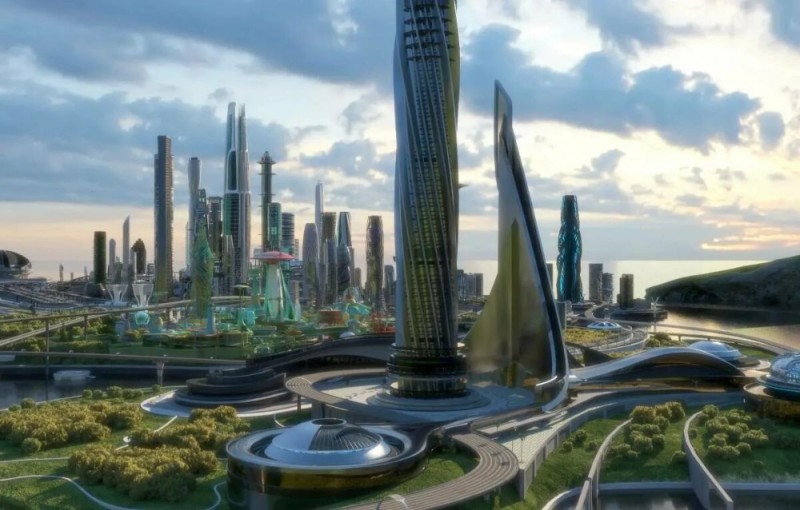 Создать мем: астана город будущего, футуристический город будущего, будущий город