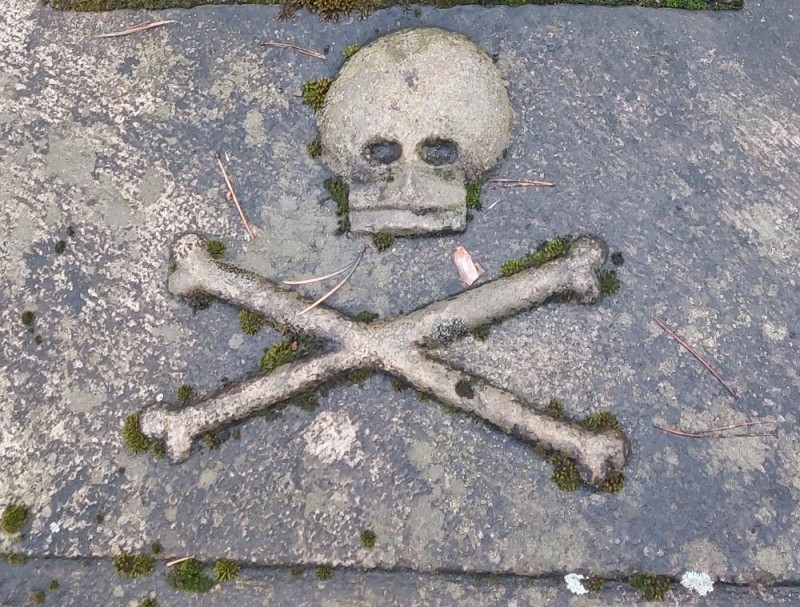 Создать мем: skull and cross bones, greyfriars cemetery, памятник