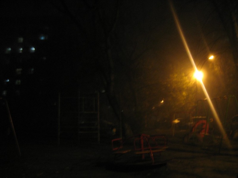 Create meme: playgrounds at night, courtyard in the evening, playground at night