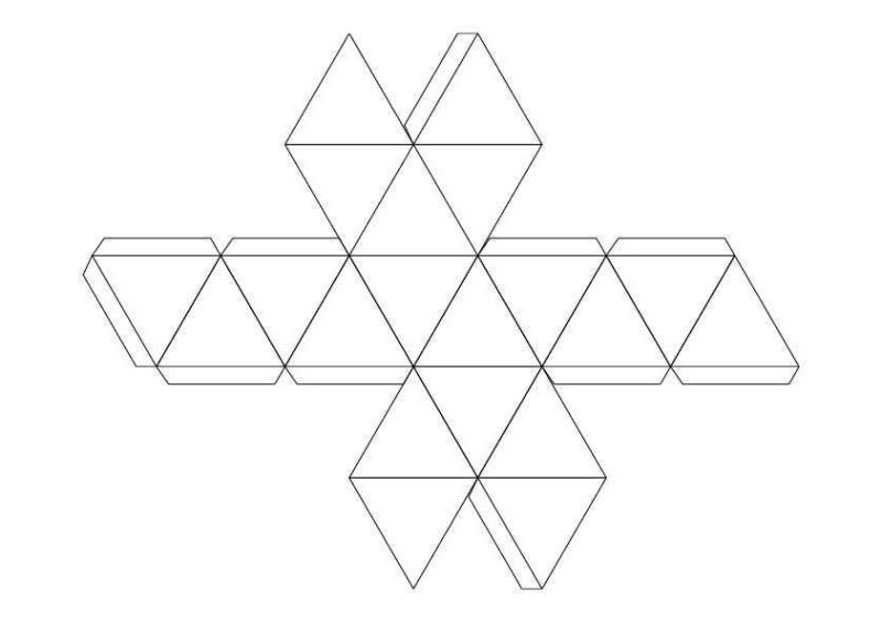 Создать мем: октаэдр схема, звёздчатый октаэдр развертка, октаэдр развертка