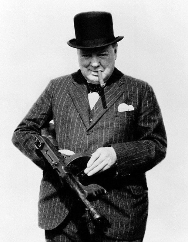 Create meme: Winston Churchill with a cigar, Winston Churchill , Prime Minister Winston Churchill