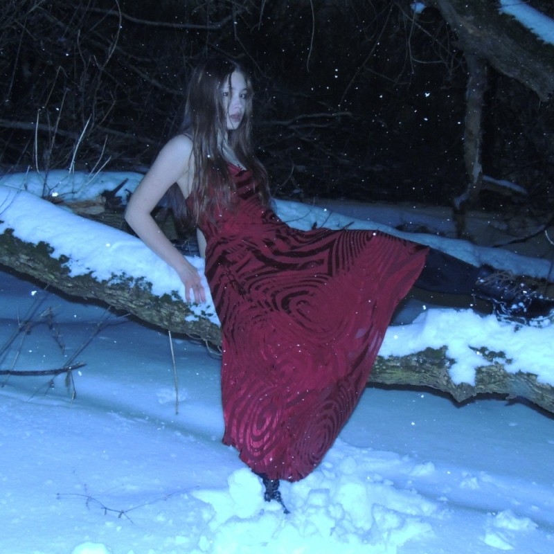 Create meme: winter photo shoots, A girl in the woods in winter, photo shoot in winter