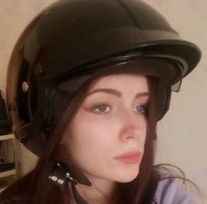 Create meme: Ekaterina Sidorova, helmet, Girl