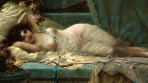 Create meme: reclining woman, reclining, artist Hans zatzka