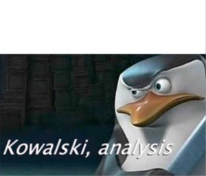 Создать мем: kowalski analysis, ковальски analysis мем, ковальски анализируй мем