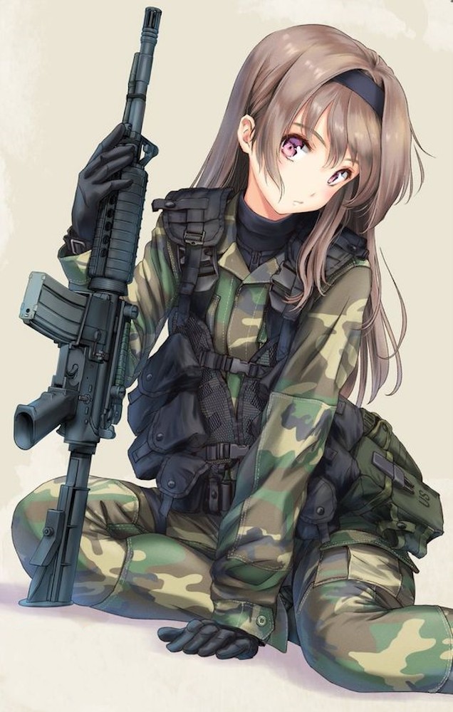 Девушка в военной форме арт - 48 фото
