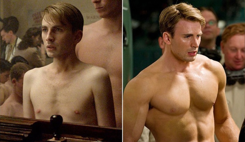 Create meme: captain America actor Chris Evans, Captain America actor before and after, Captain america steve rogers