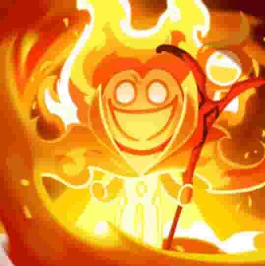 Create meme: fire spirit cookies, cookie run fire Spirit, cookie run fire spirit