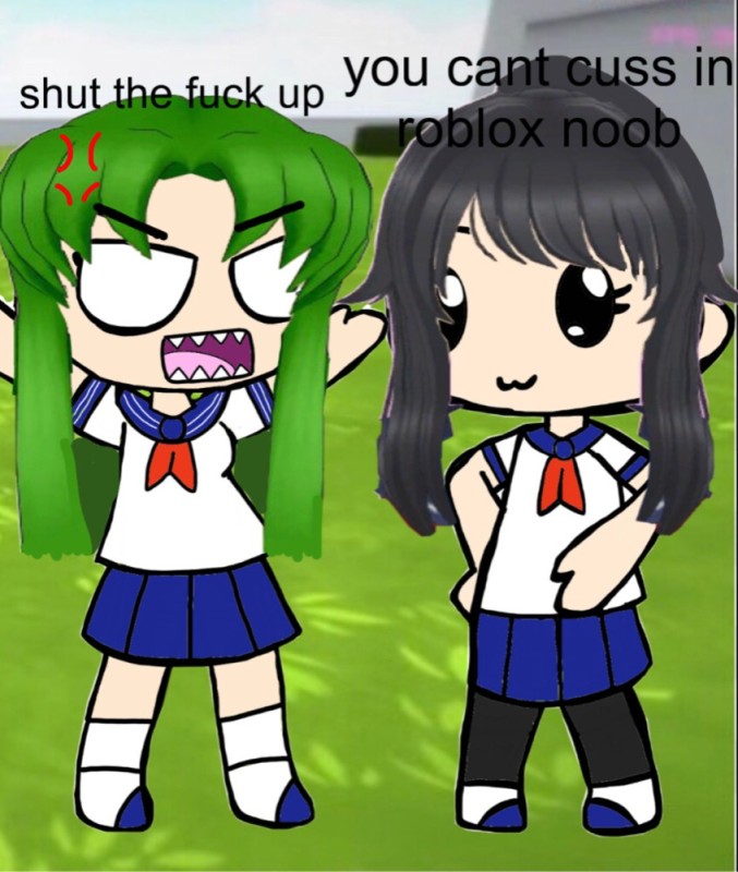 Create meme: yandere chan, yandere simulator, yandere simulator Midori Gurin