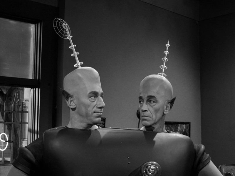 Создать мем: внеземной разум, кадр из фильма, сумеречная зона 1959