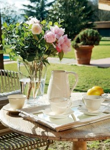 Создать мем: tea, jardin