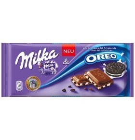 Create meme: chocolate Milka with Oreo photo, milka chocolate Oreo, chocolate Milka Oreo