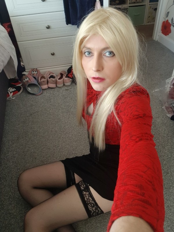 Create meme: crossdressing, sissy, Femboy Monica