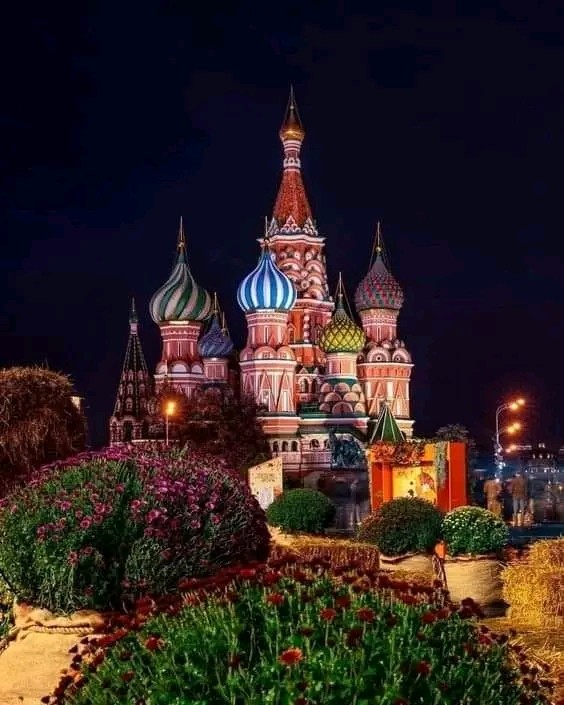 Create meme: St. Basil's Cathedral at night, moscow St. basil's cathedral, St. Basil's Cathedral at night Moscow