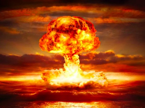 Create meme: nuclear explosion meme, a nuclear strike on Russia , a nuclear bomb and a nuclear explosion