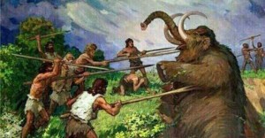 Создать мем: охота первобытных людей, древние люди охота, охота на мамонтов первобытных людей
