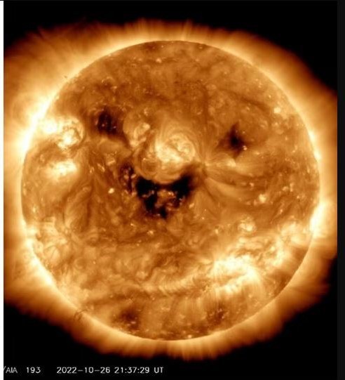 Create meme: coronal holes, the sun , sun space