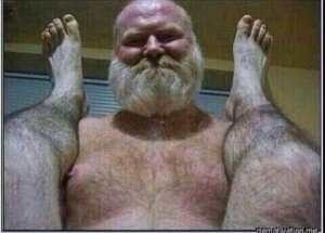 Create meme: feet, the grandfather with a beard