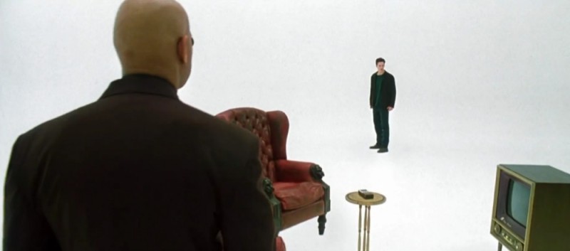 Create meme: matrix , Reeves , The Neo matrix and Morpheus white room