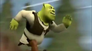 Create meme: Shrek Shrek, Shrek runs, Shrek