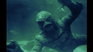 Create meme: The creature from the Black lagoon, underwater creatures, under water